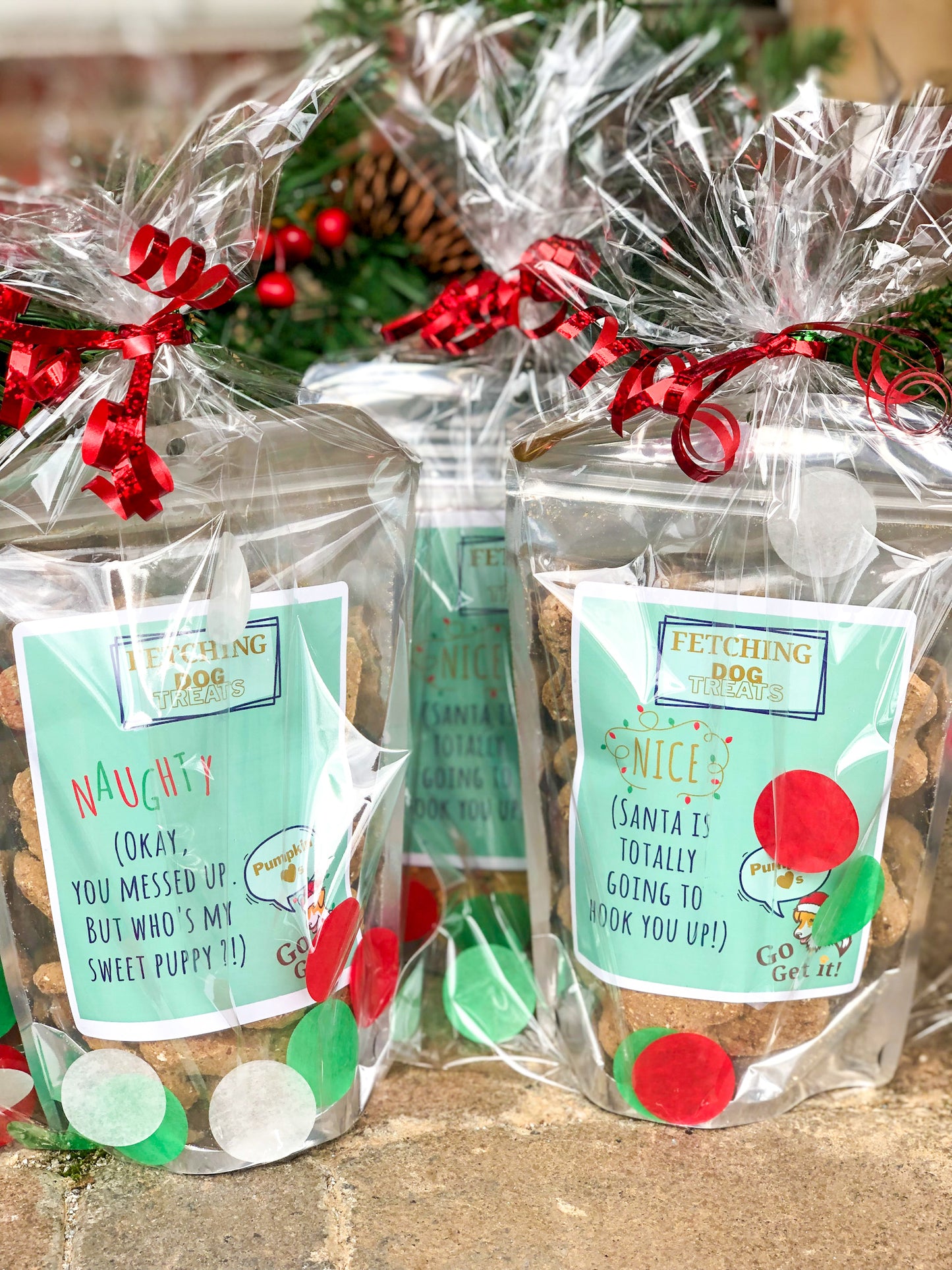 Giftable Nice/Naughty Dog Treats 3 pack