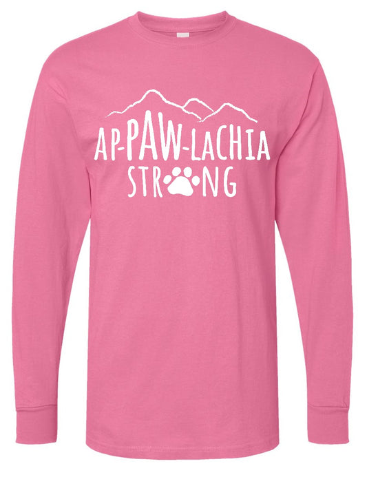 Ap-PAW-lachia Strong Long Sleeve Tees (we'll send you a FREE APPAWLACHIA STRONG STICKER when you order this week. Must add sticker to cart & use code: STICKER.)