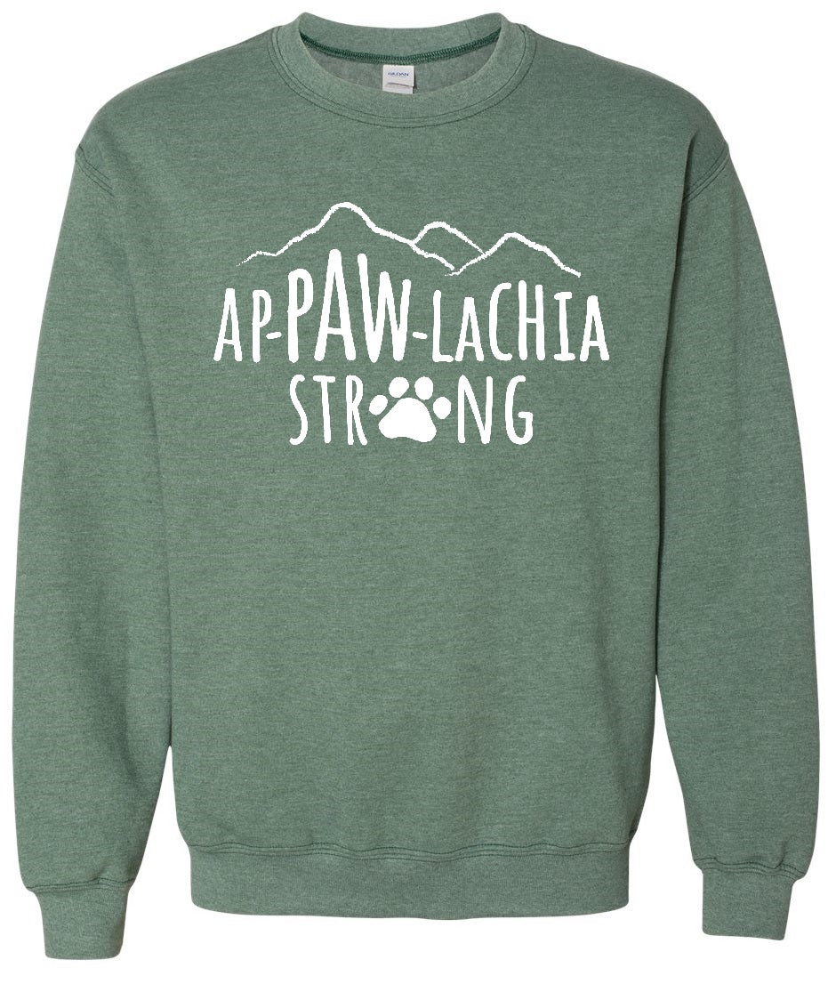 Ap-PAW-lachia Strong Sweatshirts (we'll send you a FREE APPAWLACHIA STRONG STICKER when you order this week. Must add sticker to cart & use code: STICKER.)