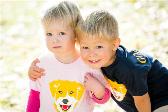 Fetching Apparel Classic Kids' Tees in pink and blue